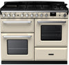 Rangemaster ESDLO110DFPPCR/CM1 Estel Deluxe OC 110cm Dual Fuel Range Cooker - Pale Cream/Chrome Trim