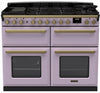 Rangemaster ESDLB110DFPHTH/AB1 Estel Deluxe BC 110cm Dual Fuel Range Cooker - Heather/Antique Brass Trim