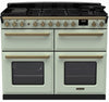 Rangemaster ESDLB110DFPMNT/AB1 Estel Deluxe BC 110cm Dual Fuel Range Cooker - Mint/Antique Brass Trim