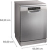 Bosch SMS6TCI02G Series 6 Standard Dishwasher - Silver Inox - A Rated