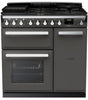 Rangemaster ESDL90DFPSLT/CM1 Estel Deluxe 90cm Dual Fuel Range Cooker - Slate/Chrome Trim