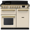 Rangemaster ESDL100EIPPCR/AB1 Estel Deluxe 100cm Induction Range Cooker - Pale Cream/Antique Brass Trim