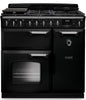 Rangemaster CLDL90DFPGBL/CM1 Classic Deluxe 90cm Dual Fuel Range Cooker - Gloss Black/Chrome Trim