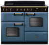 Rangemaster CLDLO110EIPSTB/AB1 Classic Deluxe OC 110cm Induction Range Cooker - Stone Blue/Antique Brass Trim