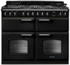Rangemaster CLDLB110DFPCBL/CM1 Classic Deluxe BC 110cm Dual Fuel Range Cooker - Charcoal Black/Chrome