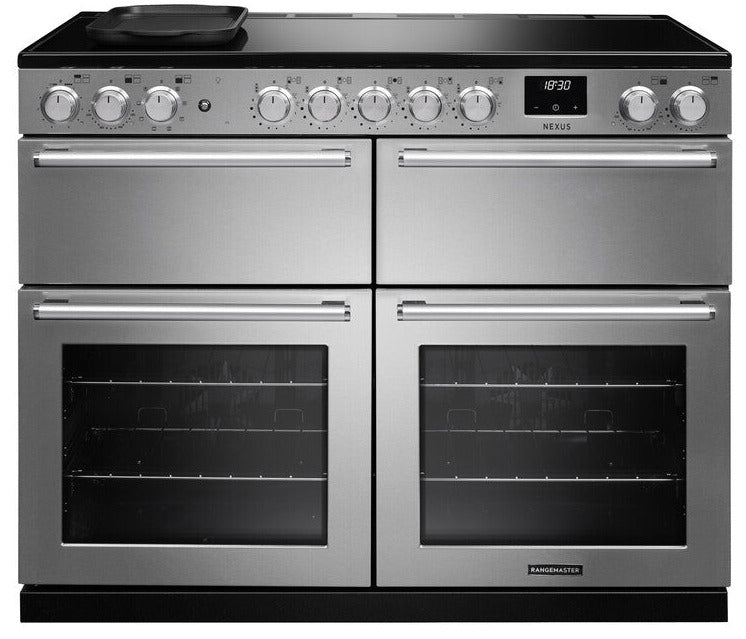 Rangemaster NEXB110EISTST/CM1 Nexus Deluxe BC 110cm Electric Range Cooker with Induction Hob - Stainless Steel