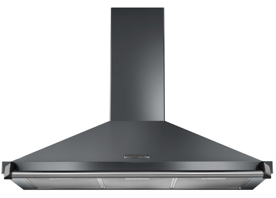 Rangemaster RCLAHDC90SL/C Classic 90cm Chimney Hood - Slate/Chrome Rail