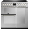 Stoves Sterling Deluxe D900Ei RTY 90cm Electric Range Cooker with Induction Hob - Stainless Steel