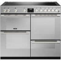 Stoves Sterling Deluxe D1000Ei RTY 100cm Electric Range Cooker with Induction Hob - Stainless Steel