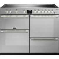 Stoves Sterling Deluxe D1100Ei RTY 110cm Electric Range Cooker with Induction Hob - Stainless Steel