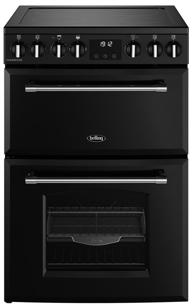 Belling Farmhouse 60E 60cm Electric Cooker with Ceramic Hob - Black