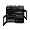 Belling Farmhouse 100DF 100cm Dual Fuel Range Cooker - Black