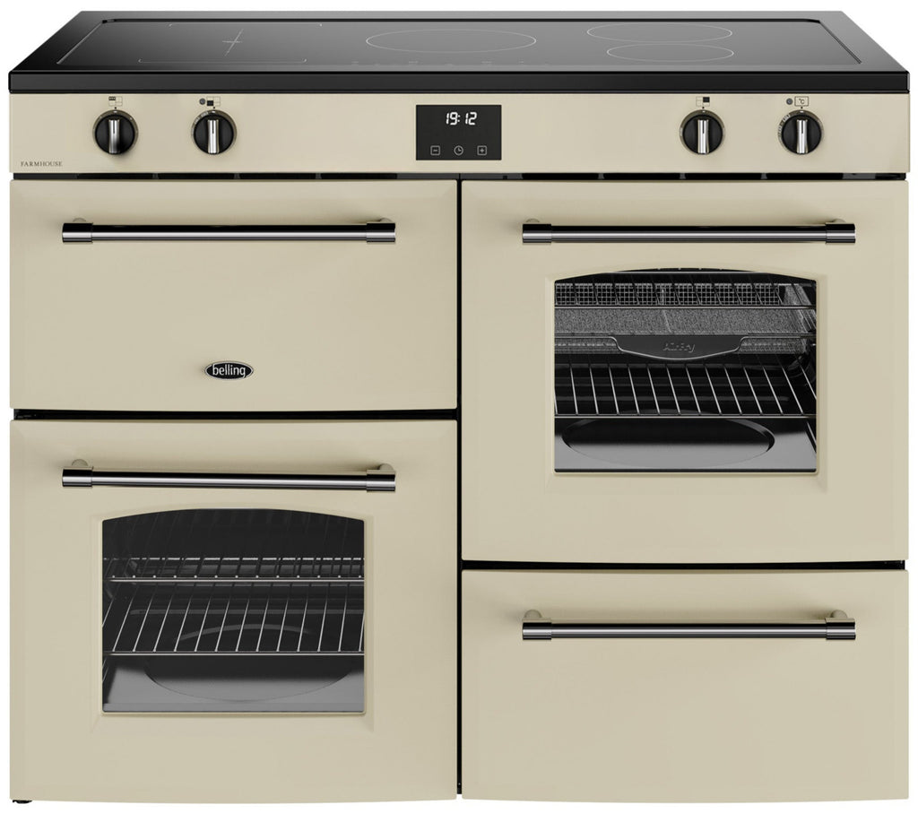 Belling Farmhouse 110Ei 110cm Electric Range Cooker with Induction Hob - Cream