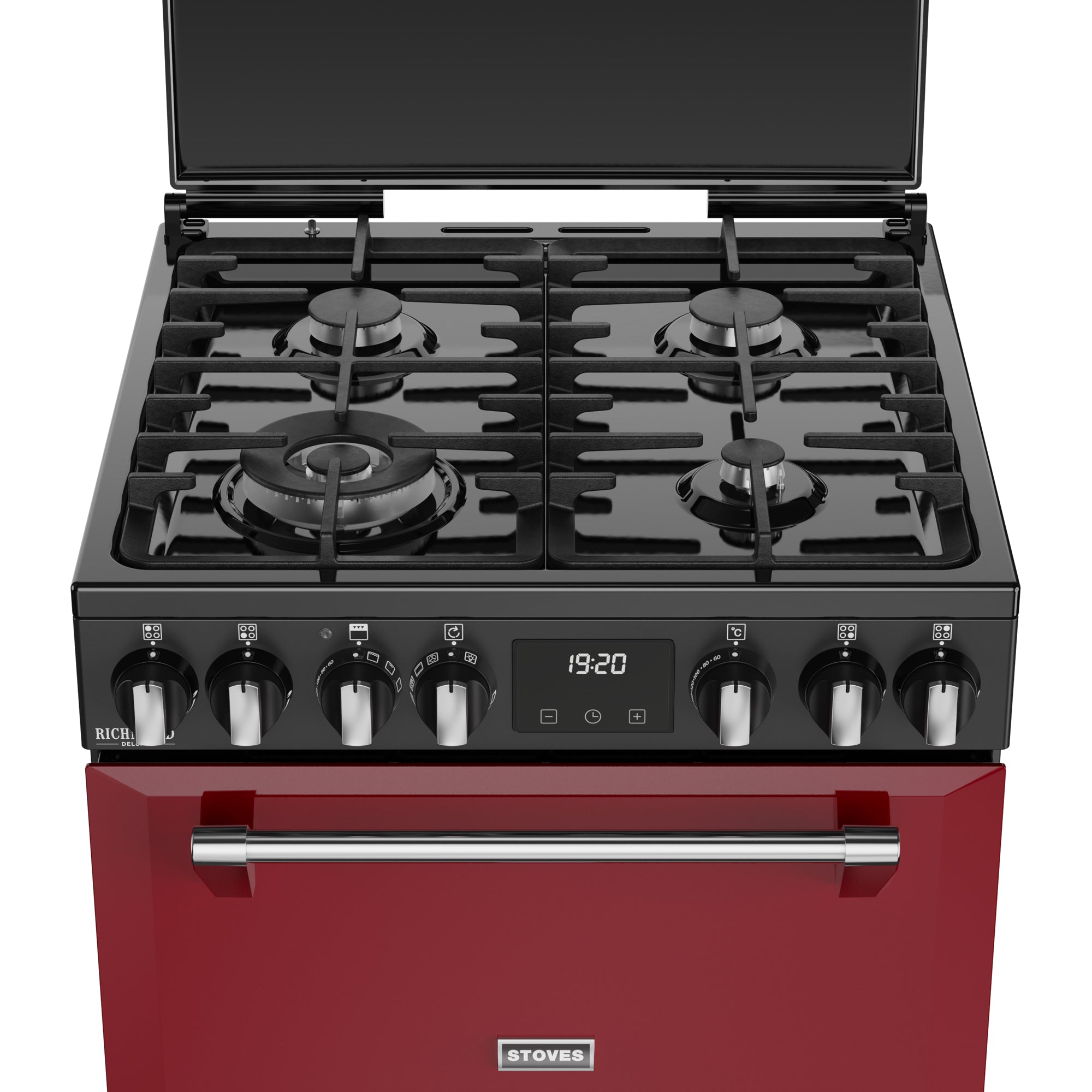 Stoves Richmond Deluxe 60DF 60cm Dual Fuel Cooker - Garnet Red| Moores ...