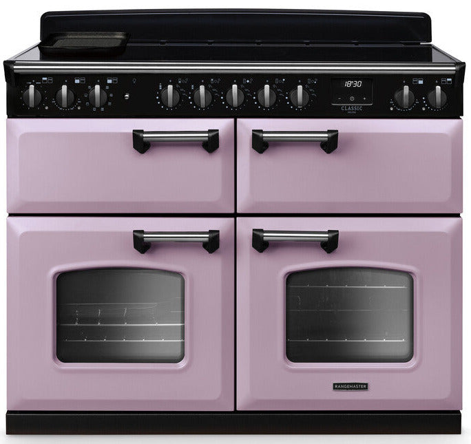 Rangemaster CLDLB110EIPHTH/CM1 Classic Deluxe BC 110cm Induction Range Cooker - Heather/Chrome Trim