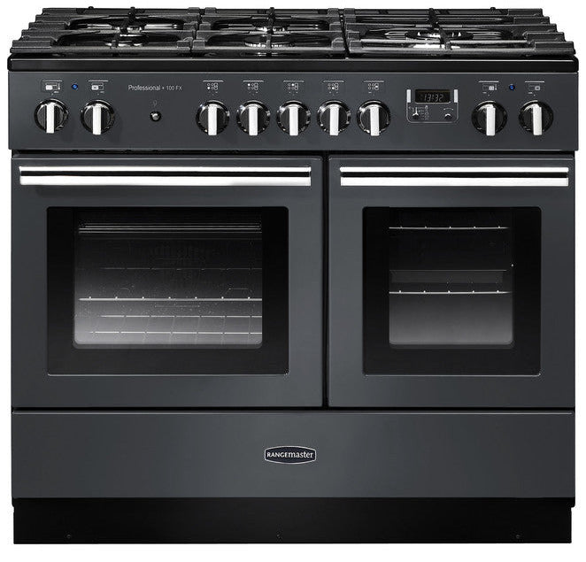 Rangemaster PROPL100FXDFFSL/C Professional Plus FX 100cm Dual Fuel Range Cooker - Slate