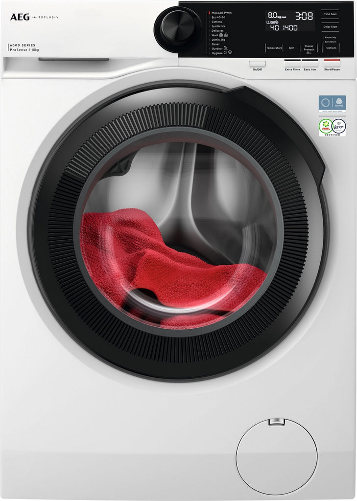 Aeg LFR62144B 10Kg Washing Machine With 1400 Rpm - White - A Rated