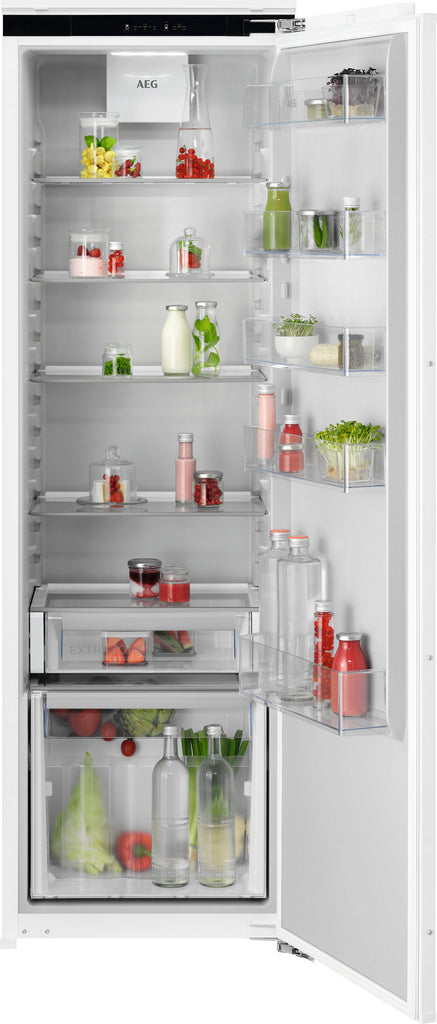 Aeg NSK6D181EC 56cm Integrated Upright Larder Fridge - Fixed Door Fixing - White - E Rated