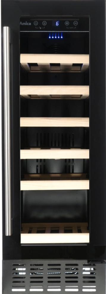 Amica AWC300BL 30cm Wine Cooler - Black - G Rated