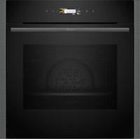 NEFF N70 B24CR71G0B Wifi Connected Built In Electric Single Oven - Graphite