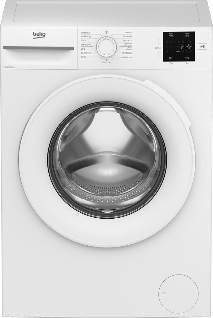 Beko BMN3WT3821W 8Kg Washing Machine with 1200 rpm - White - B Rated
