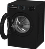 Beko BMN3WT3841B 8Kg Washing Machine with 1400 rpm - Black - A Rated