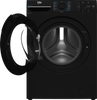 Beko BMN3WT3841B 8Kg Washing Machine with 1400 rpm - Black - A Rated