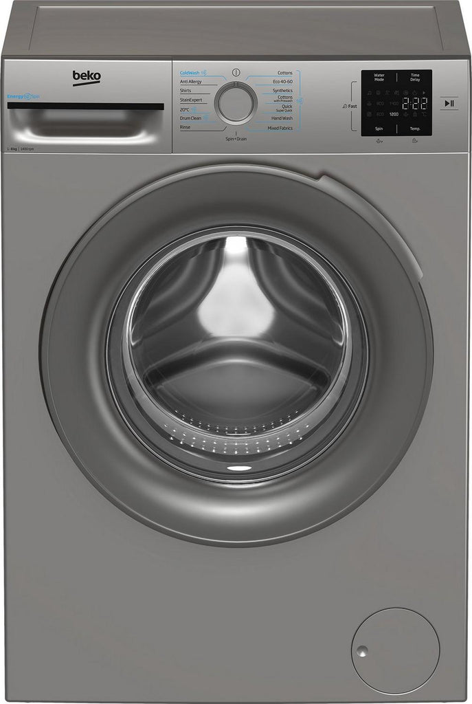 Beko BMN3WT3841S 8Kg Washing Machine with 1400 rpm - Silver - A Rated