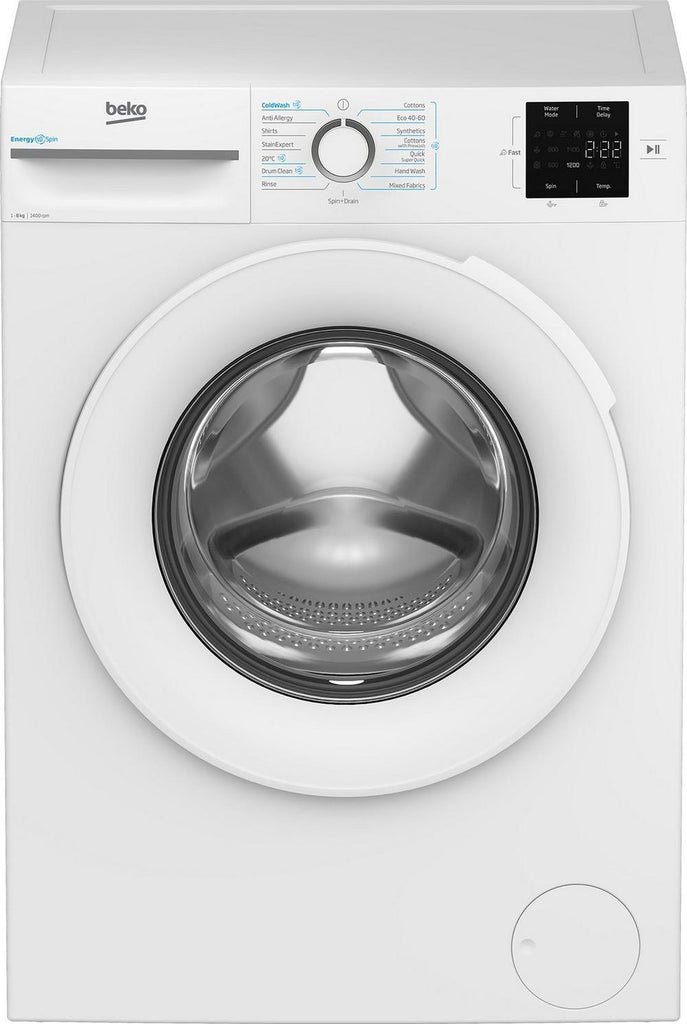 Beko BMN3WT3841W 8Kg Washing Machine with 1400 rpm - White - A Rated