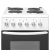Haden HES050W 50cm Electric Cooker with Solid Hotplate Hob - White