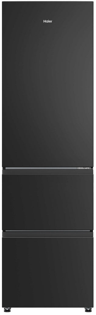 Haier HTR3518ENMTK 55cm wide Frost Free Fridge Freezer - Black - E Rated
