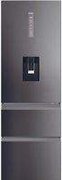 Haier HTW5618EWMP  60cm Frost Free Fridge Freezer - Dark Inox - E Rated