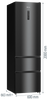 Hisense RM469N4AFDUK 60cm wide Frost Free Fridge Freezer - Black - D Rated