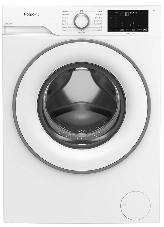 Hotpoint HEV841WUK 8kg Washing Machine with 1400 rpm - White - A Rated