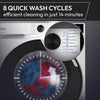 Hoover HGD 4910C-80 9Kg Washing Machine with 1400 rpm - White - A Rated