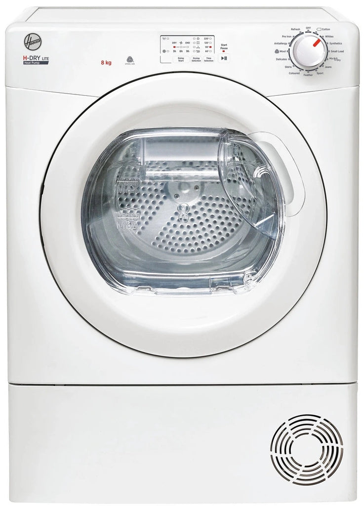 Hoover HLE H8A1LE-80 8Kg Heat Pump Tumble Dryer - White - A+ Rated