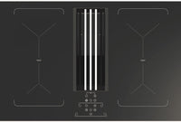 Cata ICONFXP75DDS 77cm Venting Induction Hob - Black Glass Stainless Steel Trim