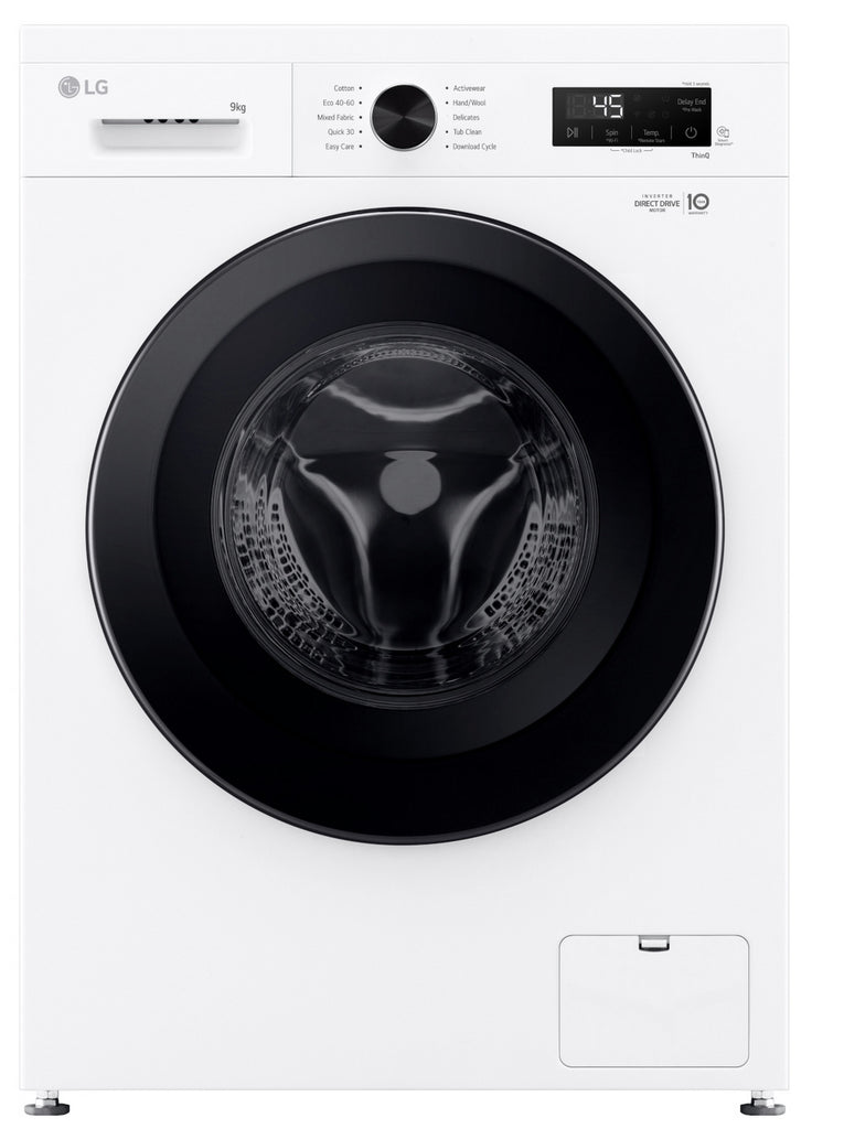 LG F4X1009NWK 9kg Washing Machine with 1400 rpm - White - A Rated