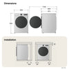 LG RHX5009TWB 9Kg Heat Pump Tumble Dryer - White