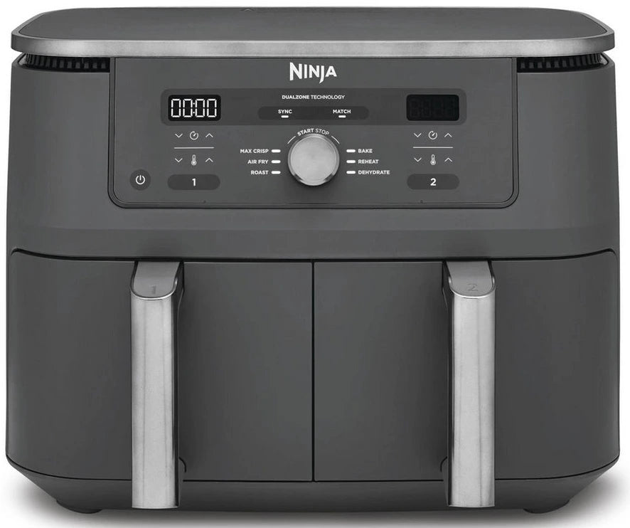 Ninja DZ400UK 9.5 litre MAX 6-in-1 Dual Zone Air Fryer - Gun Metal Grey