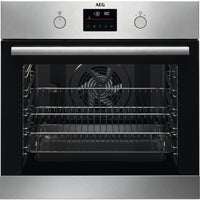AEG BPS355061M Built In Electric Single Oven with Steam Function - Stainless Steel
