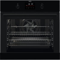 AEG BPK355061B Built In Electric Single Oven With SteamBake Function - Black