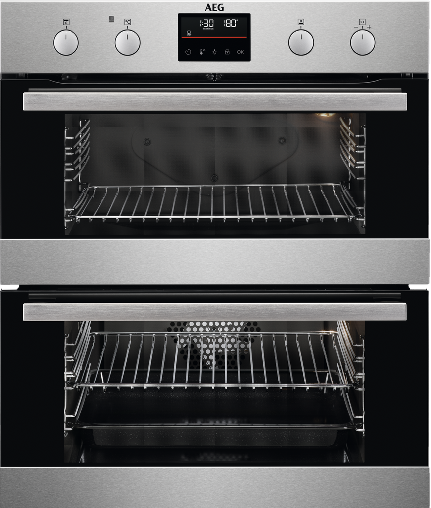 AEG Series 6000 DUB535060M Built Under Electric Double Oven - Stainless Steel