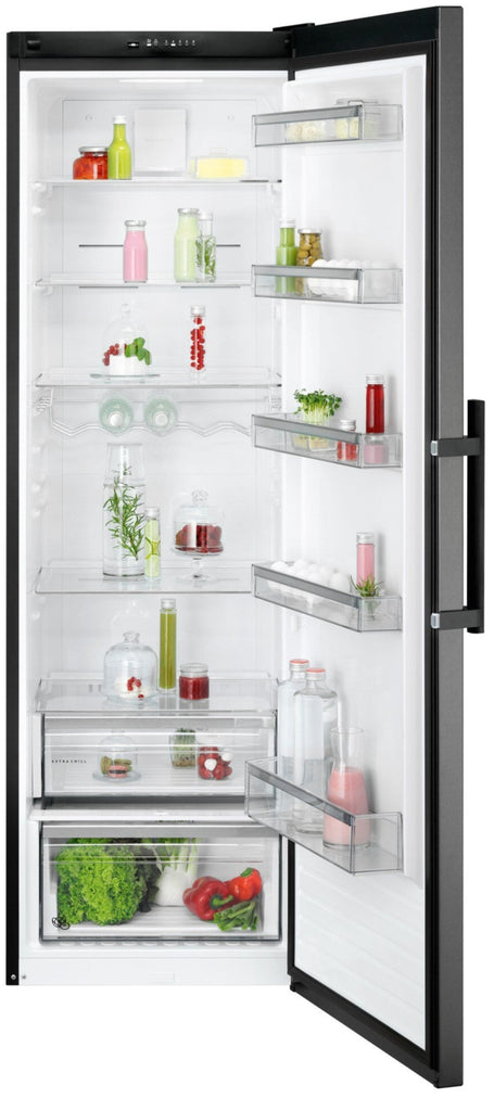 AEG 7000 ORK7M391EB 60cm Wide Tall Larder Fridge - Black Stainless Steel - E Rated