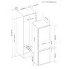 Sensis RFCMBI015470EW Integrated Frost Free Fridge Freezer with Sliding Door Fixing Kit - E Rated