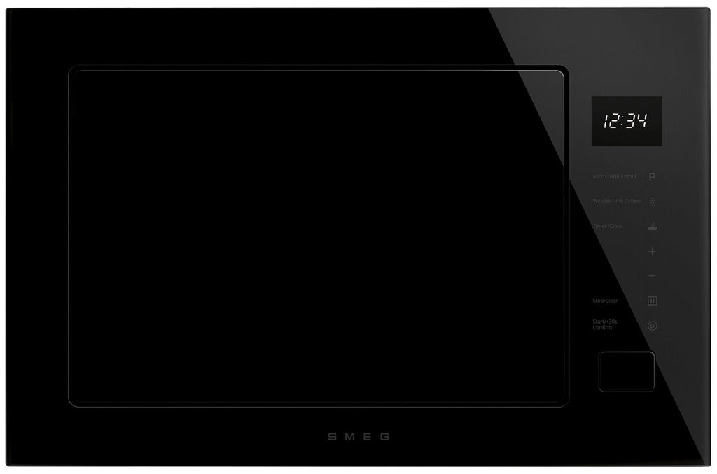 Smeg FMI225BI Musa 25 Litre Built in Microwave with Grill - Black