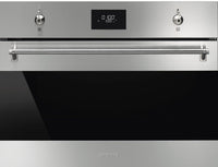 Smeg Classic SO4301M1X  Built In Compact Electric Single Oven with Microwave Function - Stainless Steel