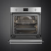 Smeg Classic SO6302M2X Built In Compact Electric Single Oven with Microwave Function - Stainless Steel