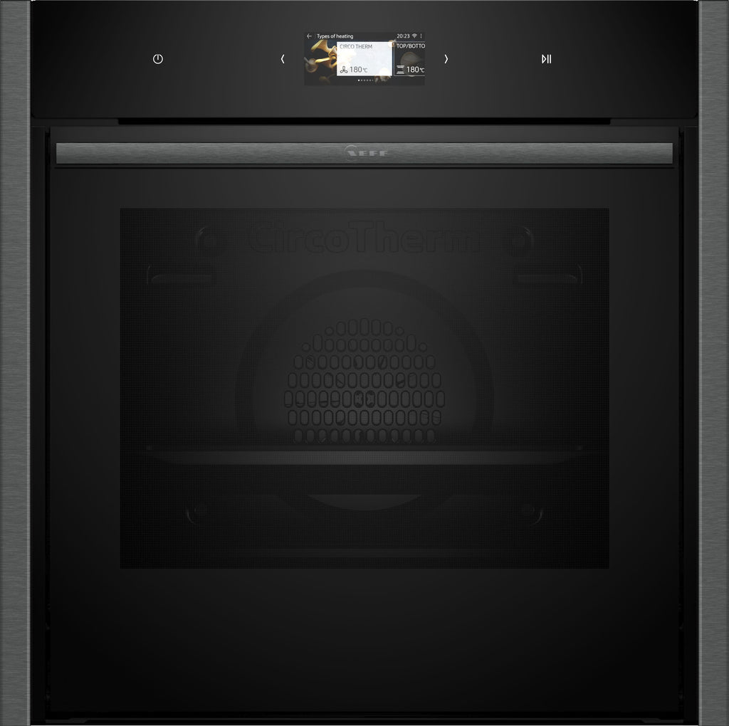 NEFF N90 Slide&Hide B64CS51G0B Wifi Connected Built In Electric Single Oven - Graphite