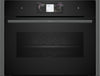 NEFF N90 C24FT53G0B Wifi Connected Built In Compact Electric Single Oven with Steam Function - Graphite